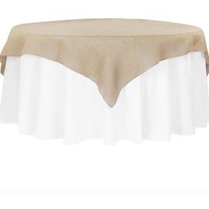 Burlap table square 72”